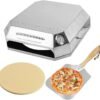 Onlyfire Stainless Steel Pizza Oven Kit for Gas Grill, Charcoal Grill and Propane, Portable Grill Top Pizza Oven Kit Baking Tools Including Pizza Stone, Pizza Peel & Thermometer